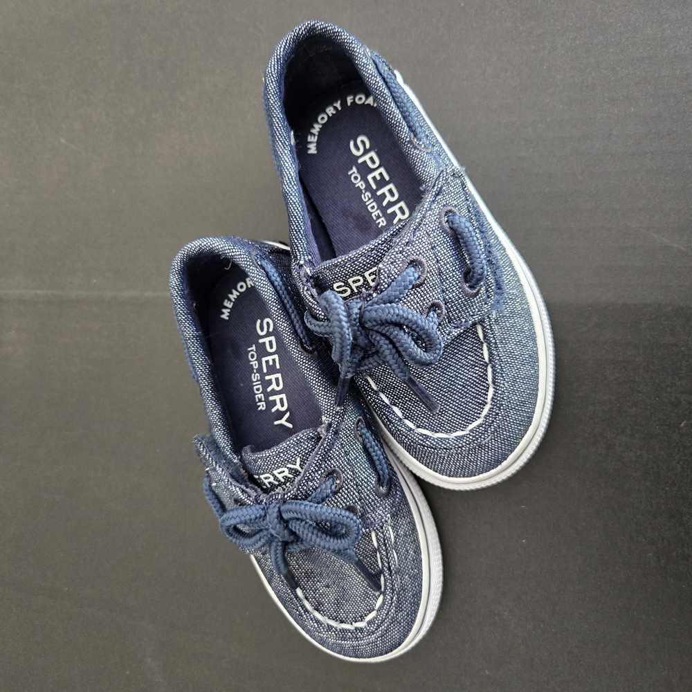 Sperry Baby Sparkle Blue Loafers